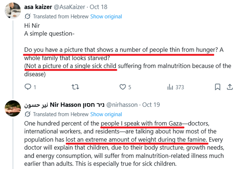 Image for the Tweet beginning: 🚨Gaza "famine" hoax exposed: the