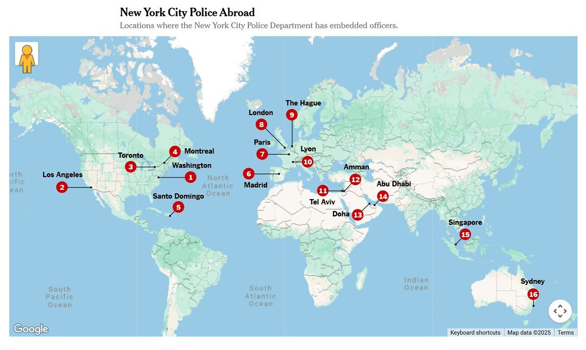 Image for the Tweet beginning: The NYPD has numerous offices