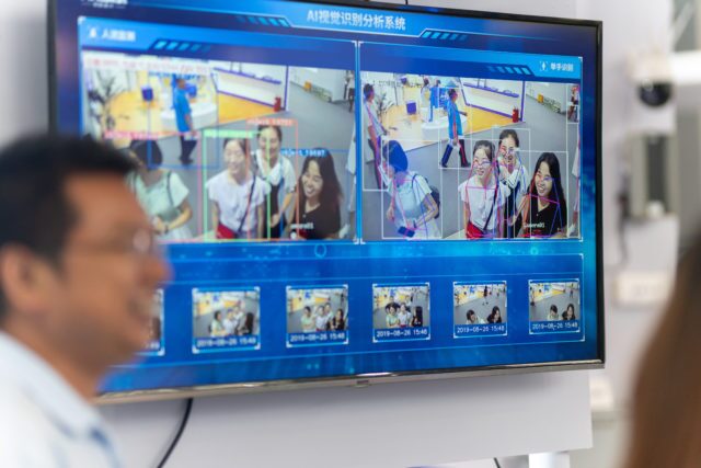 Chongqing,china,August,26th,2019,-facial,Identification,Technology,In,Smart,China,Expo.