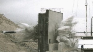 A demonstration of the MPR-500's penetration capability in a still image taken from an IMI video. (Photo: IMI)