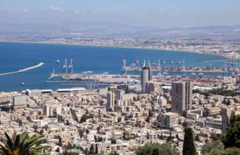 A view from Mount Carmel overlooking the port in Haifa, Israel. (Photo: Inna Felker)