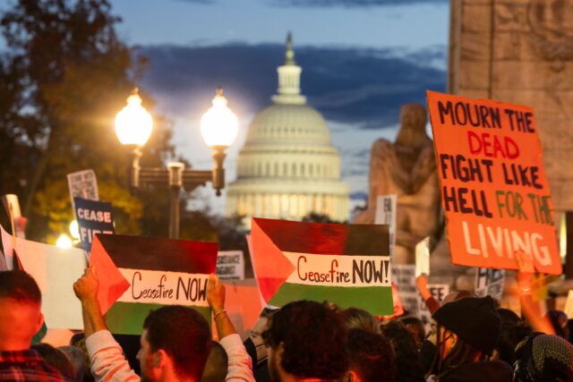 Pro-Palestinian activists call for ceasefire in Gaza, Washington, USA - 17 Nov 2023